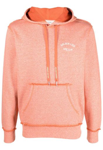 Golden Goose logo-print drawstring hoodie - Arancione