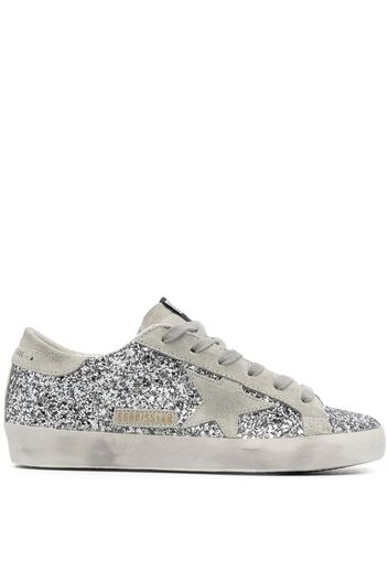 Golden Goose Super-Star glitter sneakers - Argento