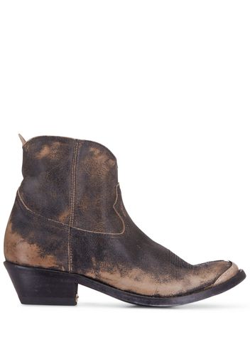 Golden Goose Young distressed-effect ankle boots - Marrone