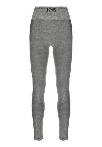 Golden Goose star-motif leggings - Grigio