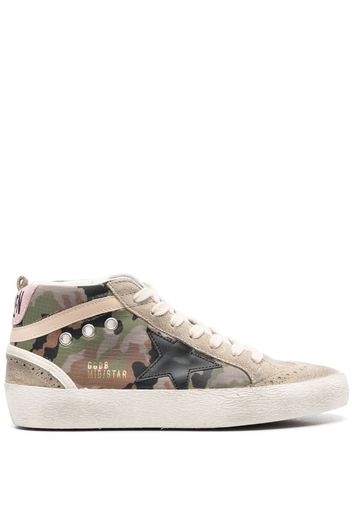 Golden Goose logo-patch lace-up sneakers - Toni neutri