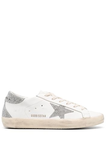 Golden Goose Superstar glitter-embellished sneakers - Bianco