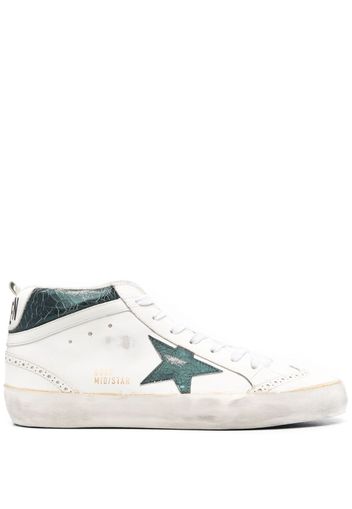 Golden Goose cracked-effect Mid Star sneakers - Toni neutri