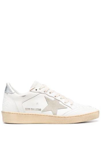 Golden Goose BALLSTAR LEATHER UPPER SUEDE STAR LAMINATED HEEL - Bianco