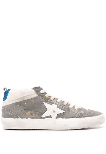 Golden Goose Mid Star distressed-effect suede sneakers - Grigio