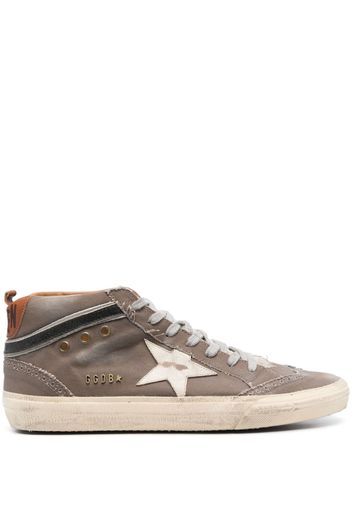 Golden Goose Mid Star distressed-effect sneakers - Marrone