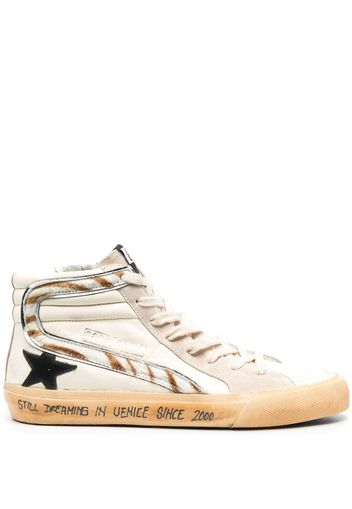 Golden Goose Slide high-top sneakers - Toni neutri