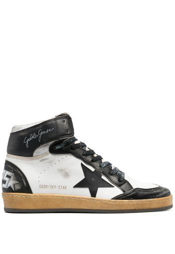 Golden Goose high-top lace-up leather sneakers - Bianco