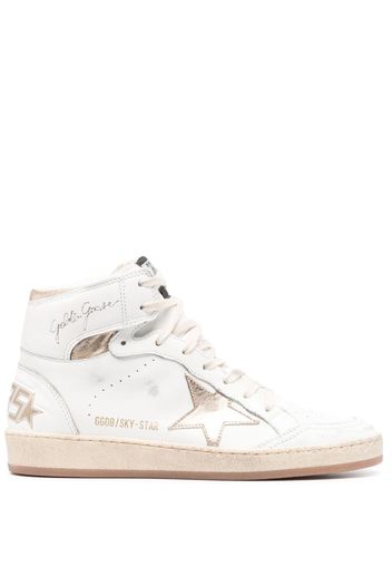 Golden Goose star-patch lace-up sneakers - Bianco