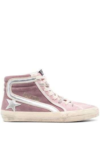 Golden Goose Slide high-top suede sneakers - Rosa