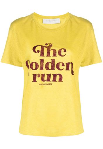 Golden Goose The Golden Run linen T-shirt - Giallo