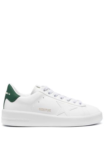 Golden Goose logo-print laced leather sneakers - Bianco