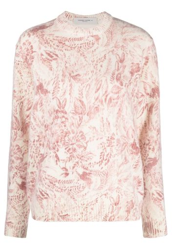 Golden Goose floral-jacquard wool-blend jumper - Bianco