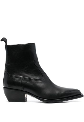 Golden Goose 50mm pointed-toe leather boots - Nero