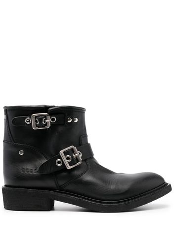 Golden Goose buckled leather ankle boots - Nero