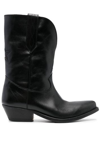 Golden Goose Western-style leather boots - Nero