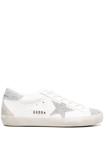 Golden Goose Super-Star glitter-embellished sneakers - Bianco