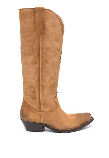 Golden Goose suede Western boots - Marrone