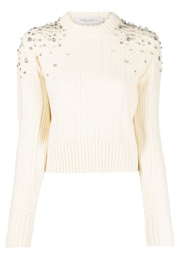 Golden Goose crystal-embellished virgin wool jumper - Toni neutri