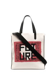 Future-print canvas shopper tote