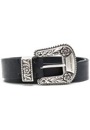 Golden Goose worn-effect spiral belt - Bianco