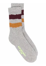 Golden Goose ribbed star-print socks - Bianco