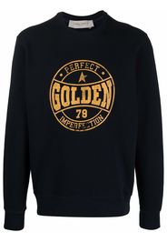 Golden Goose logo-print sweatshirt - Blu