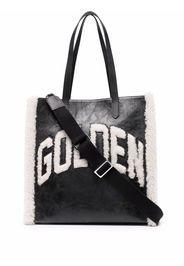 Golden Goose California faux-shearling tote bag - Nero