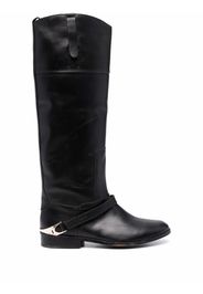 Golden Goose knee-length leather boots - Nero