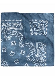 Golden Goose bandana-print silk scarf - Blu