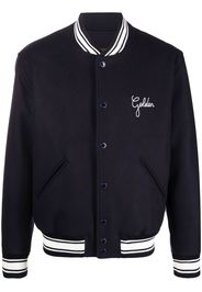 Golden Goose embroidered logo bomber jacket - Blu