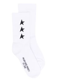 Golden Goose star-print ankle-length socks - Bianco