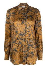 Golden Goose graphic-print long-sleeve shirt - Marrone