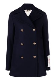 Golden Goose logo-Maeve double-breasted coat - Blu