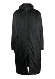 Golden Goose logo-print hooded trench coat - Nero