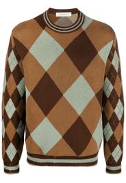 Golden Goose argyle check-pattern jumper - Marrone