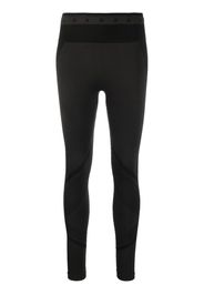 Golden Goose logo-embellished panelled leggings - Nero