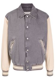 Golden Goose logo-print bomber jacket - Grigio