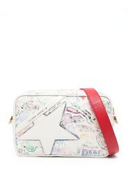 Golden Goose graffiti-print crossbody bag - Bianco