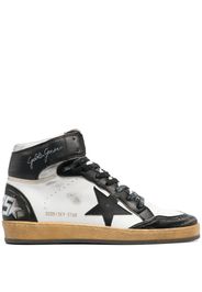 Golden Goose high-top lace-up leather sneakers - Bianco