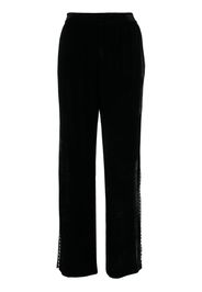 Golden Goose cross-print velvet-finish track pants - Nero