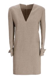 Golden Goose V-neck wool minidress - Marrone