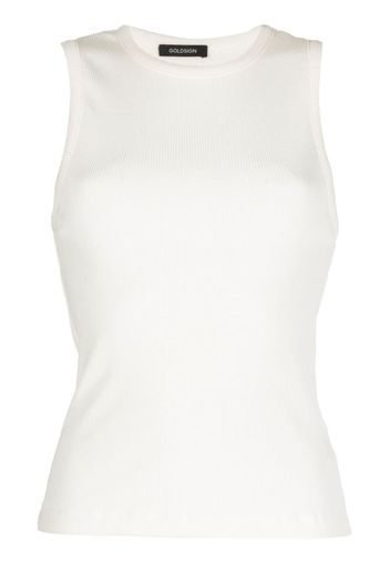 GOLDSIGN sleeveless ribbed-knit tank top - Bianco