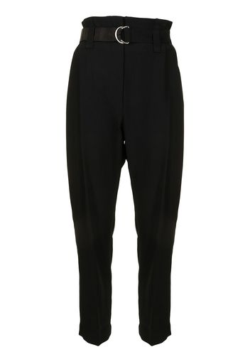 GOODIOUS Pantaloni crop con cintura - Nero