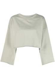 GOODIOUS raw-hem long sleeve sweatshirt - Verde