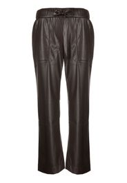 GOODIOUS cropped faux leather trousers - Blu