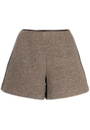 GOODIOUS shearling wool-blend shorts - Marrone
