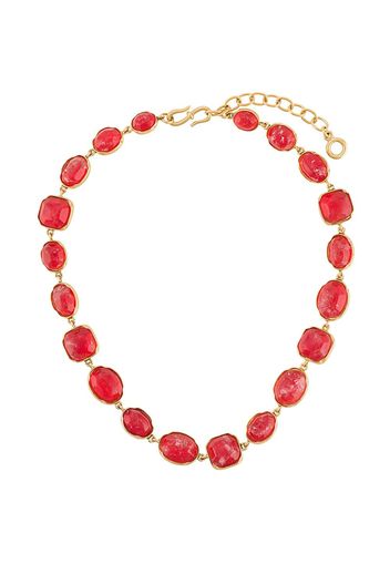 Goossens Collana placcata oro 24kt con cristalli taglio cabochon