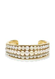 Goossens pearl-embellished cuff bracelet - Oro