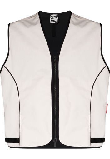 GR10K zip-fastening sleeveless jacket - Toni neutri